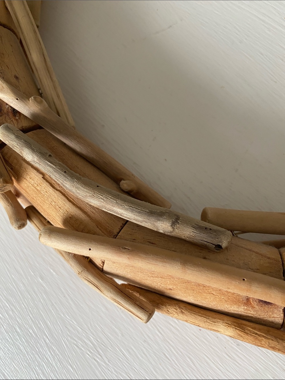 Rustic Farmhouse Coastal Driftwood Wreath with Rope Hanger Crafting 13" - Picture 7 of 10